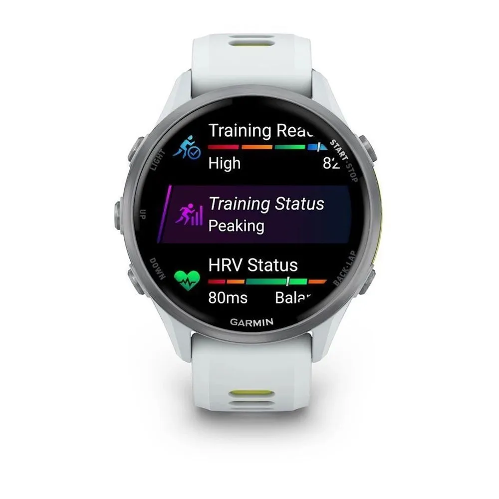 Часы Garmin Forerunner 970 Titanium Whitestone / Translucent Amp Yellow