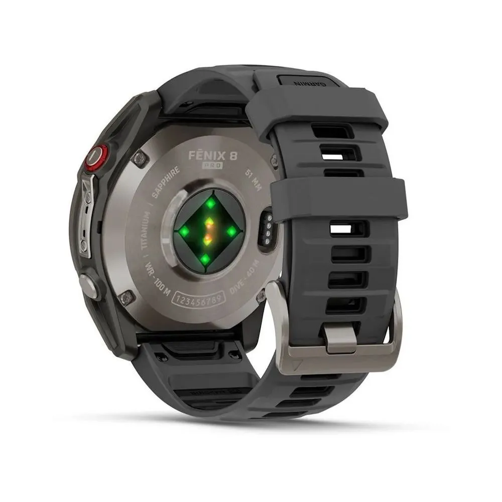Часы Garmin Fenix 8 Pro - 51 mm AMOLED Sapphire Titanium Graphite / Black