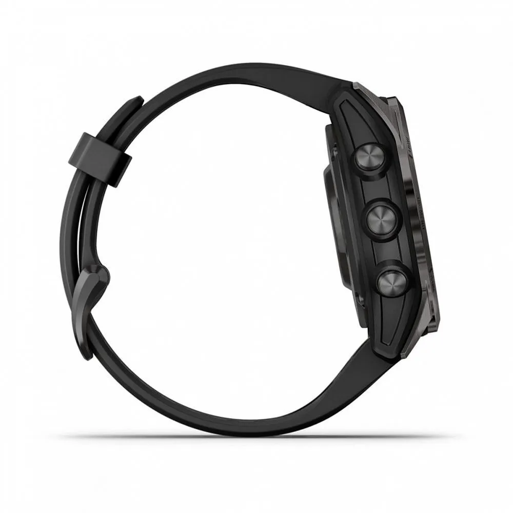 Часы Garmin Fenix 7S Pro - Sapphire Solar Carbon Gray DLC Titanium