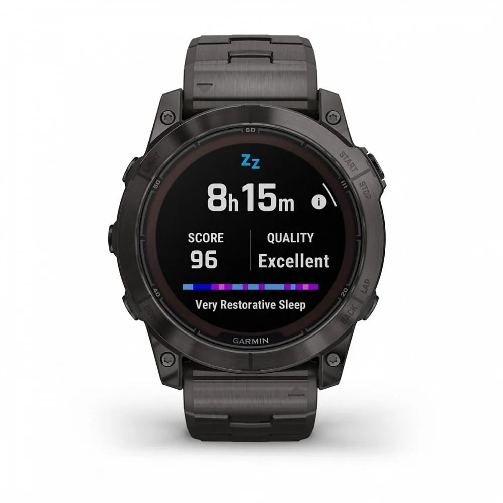 Часы Garmin Fenix 7X Pro - Sapphire Solar Carbon Gray DLC Titanium / Vented Titanium Band