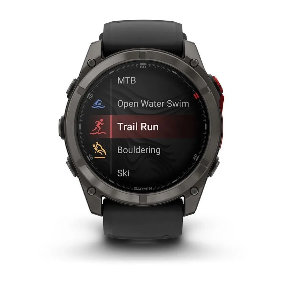 Часы Garmin Fenix 8 Pro - 51 mm MicroLED Sapphire Carbon Gray DLC Titanium Black / Pebble Gray