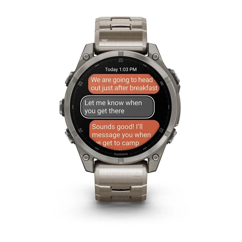 Часы Garmin Fenix 8 - 47 mm AMOLED Sapphire Titanium / Vented Titanium Band