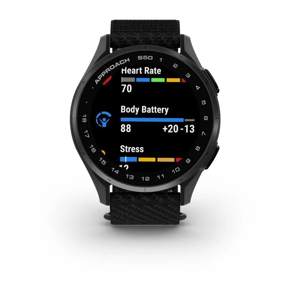 Часы Garmin Approach S50 Slate / Black ComfortFit Nylon Band