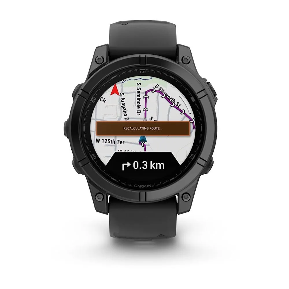 Часы Garmin Fenix E - 47 mm AMOLED Slate Gray Steel / Black