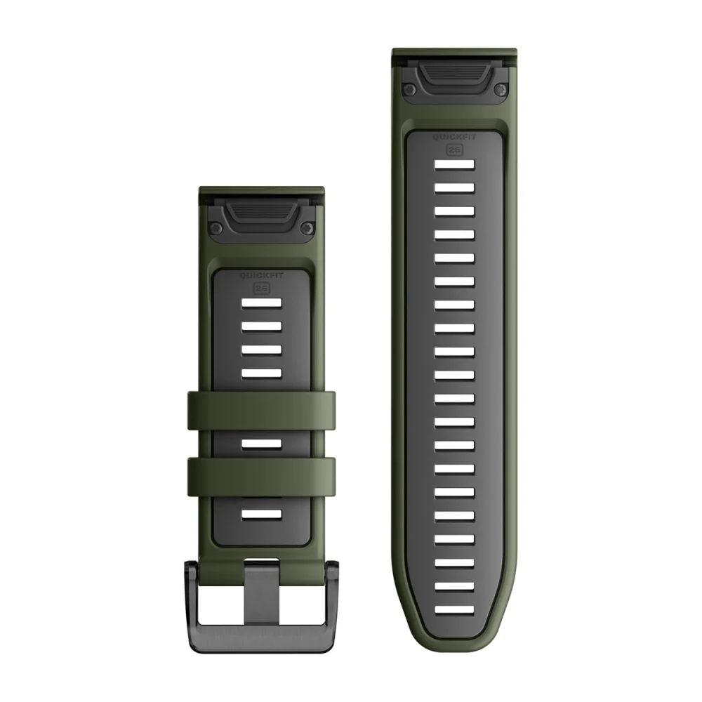 Ремешок Garmin Quickfit 26 Watch Band Moss/Graphite Silicone