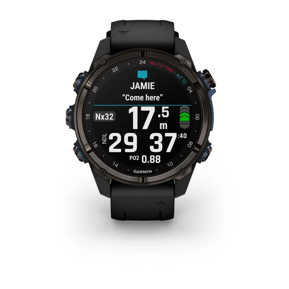 Часы Garmin Descent Mk3i - 43 mm Carbon Gray DLC Titanium / Black Silicone Band
