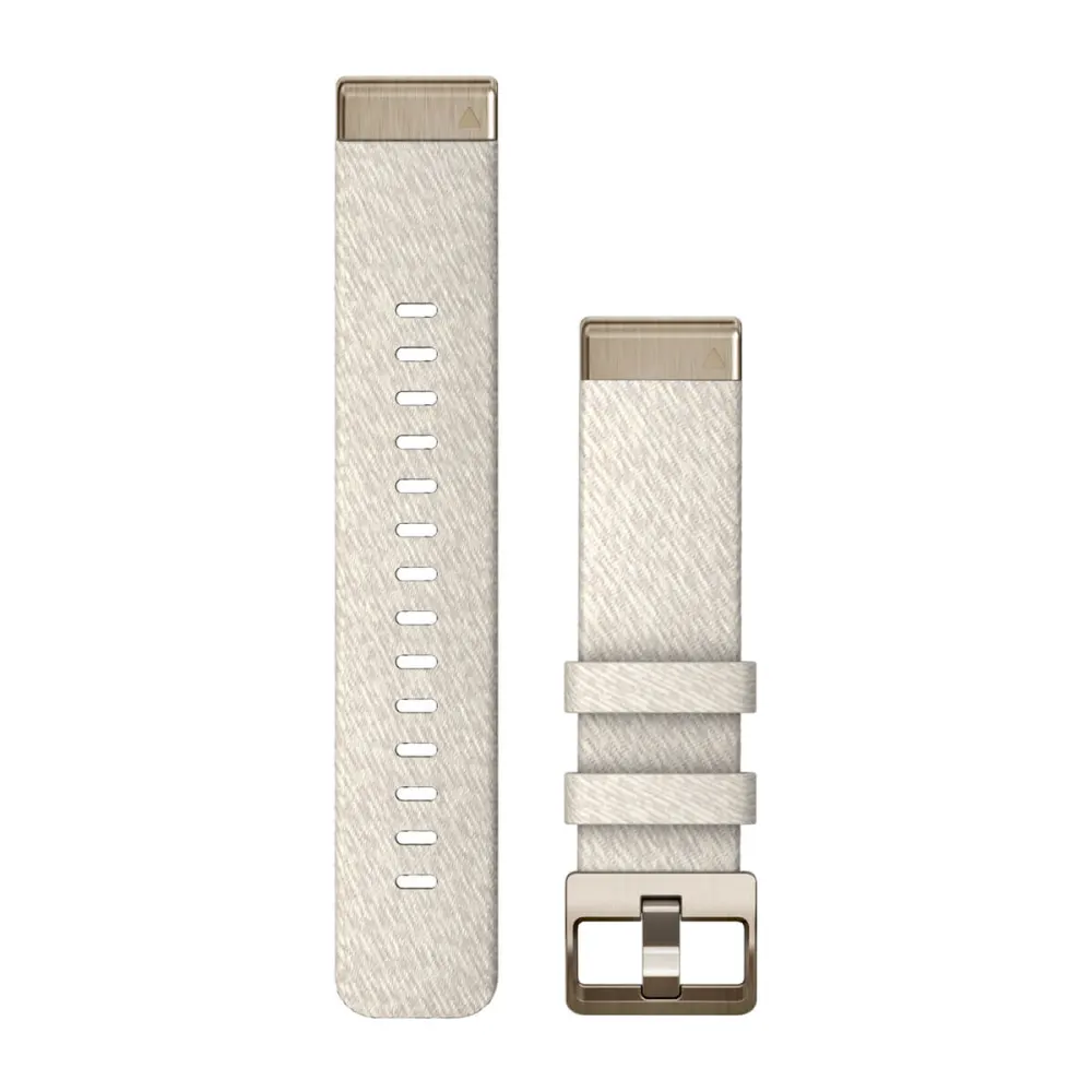 Ремешок Garmin Quickfit 20 Watch Band Cream Heathered Nylon with Cream Gold Hardware
