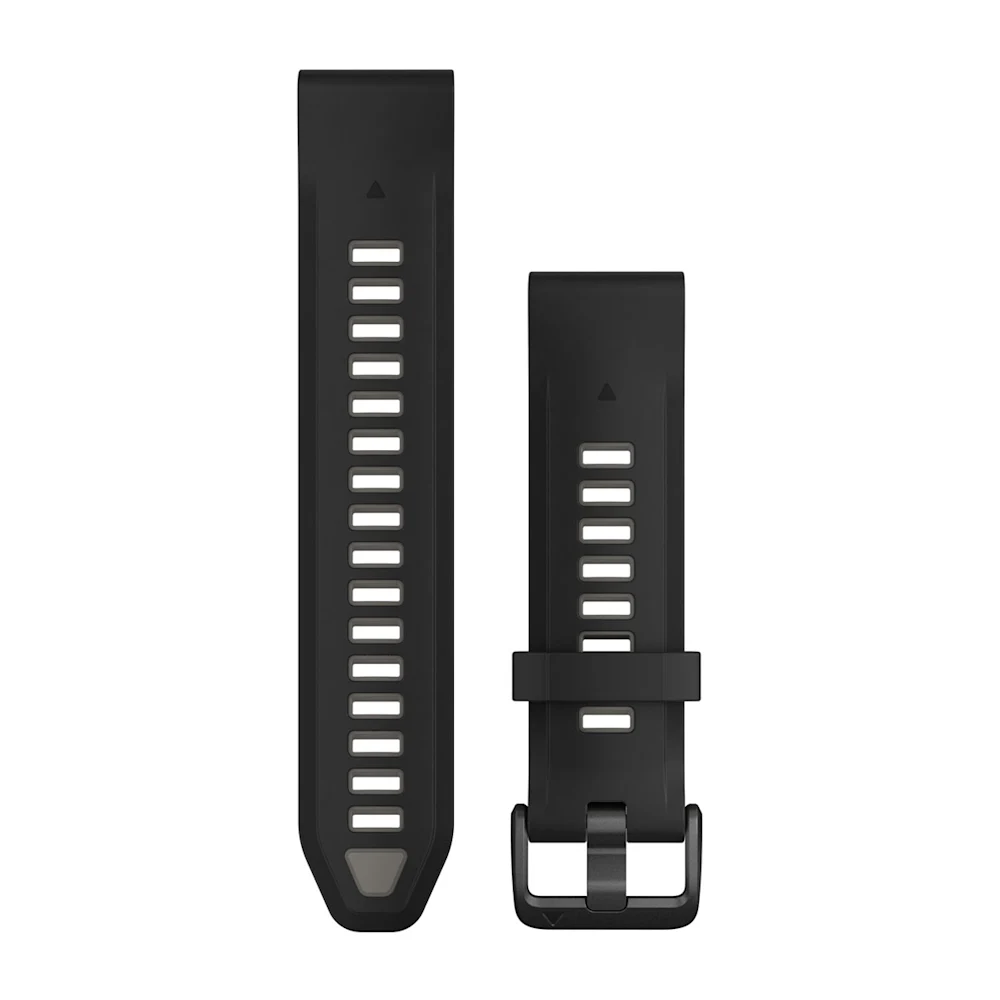Ремешок Garmin Quickfit 20 Watch Band Black/Pebble Gray Silicone