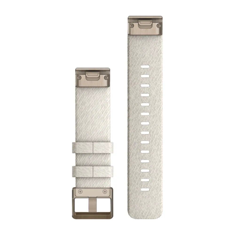 Ремешок Garmin Quickfit 20 Watch Band Cream Heathered Nylon with Cream Gold Hardware