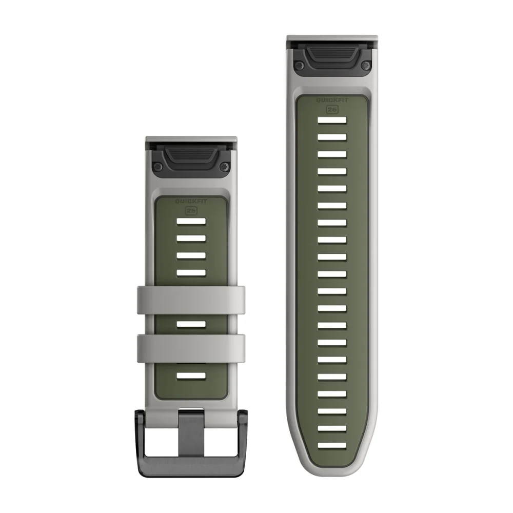 Ремешок Garmin Quickfit 26 Watch Band Fog Gray/Moss Silicone