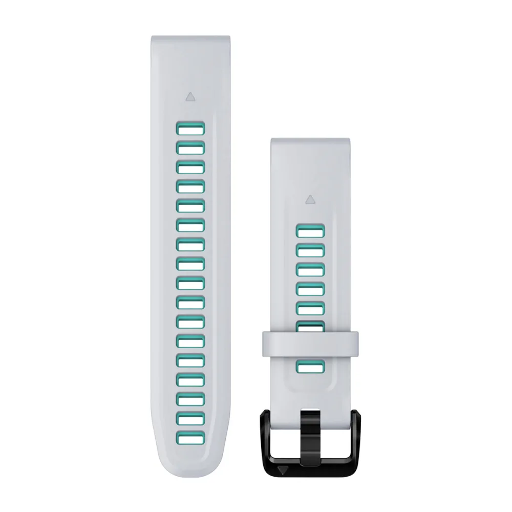 Ремешок Garmin Quickfit 20 Watch Band Whitestone/Aqua Silicone
