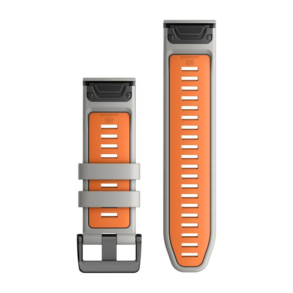 Ремешок Garmin Quickfit 26 Watch Band Fog Gray/Ember Orange Silicone