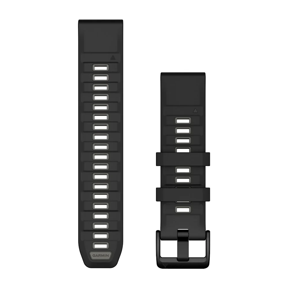 Ремешок Garmin Quickfit 22 Watch Band Black/Pebble Gray Silicone