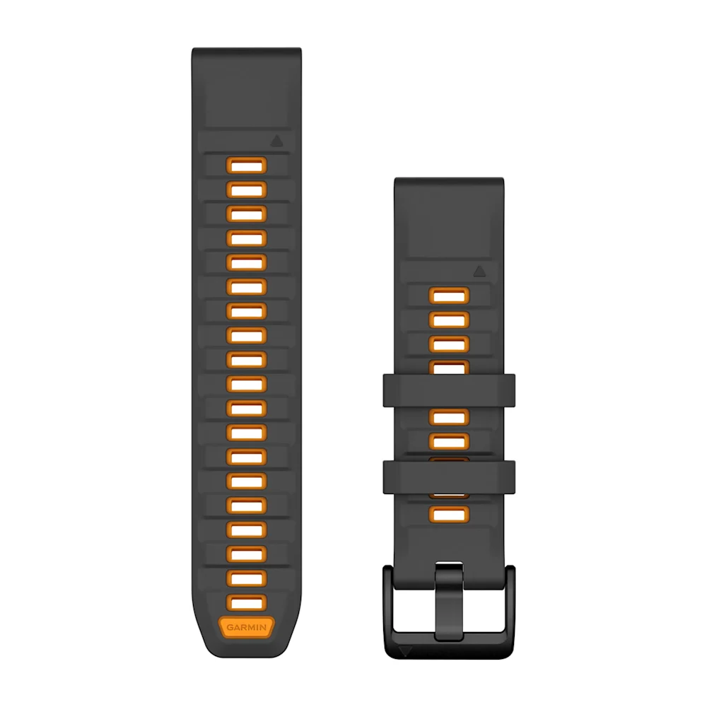 Ремешок Garmin Quickfit 22 Watch Band Graphite/Spark Orange Silicone