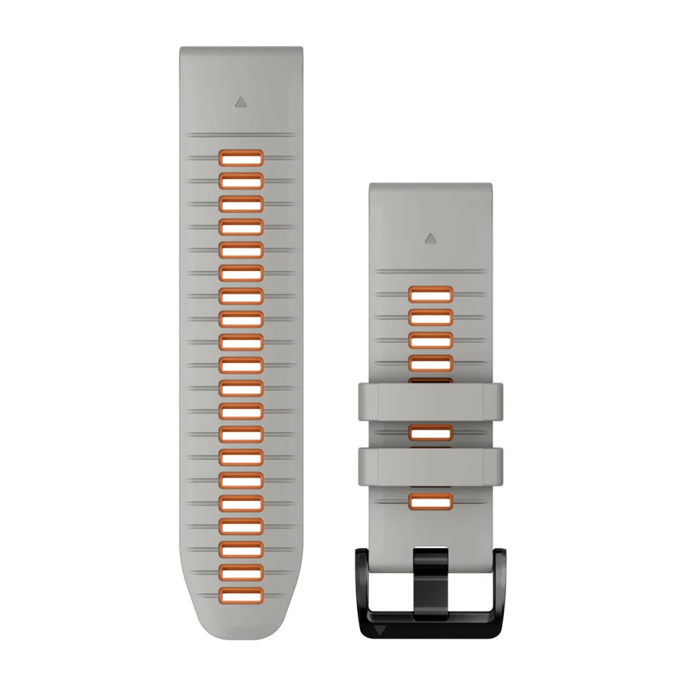Ремешок Garmin Quickfit 26 Watch Band Fog Gray/Ember Orange Silicone