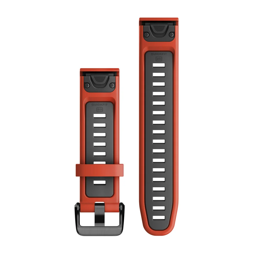 Ремешок Garmin Quickfit 20 Watch Band Flame Red/Graphite Silicone