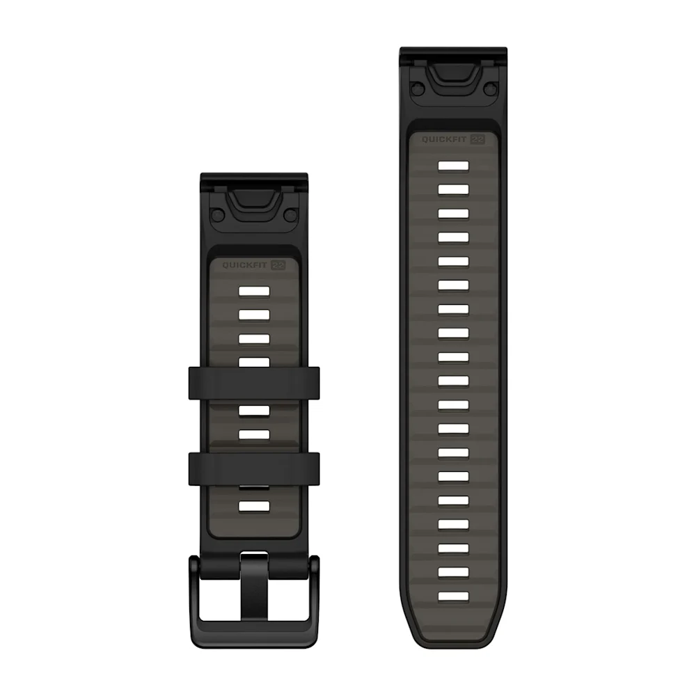 Ремешок Garmin Quickfit 22 Watch Band Black/Pebble Gray Silicone